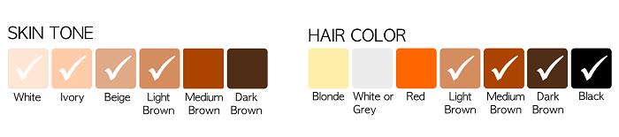 رنگ پوست و مو برای لیزر مو های زائد